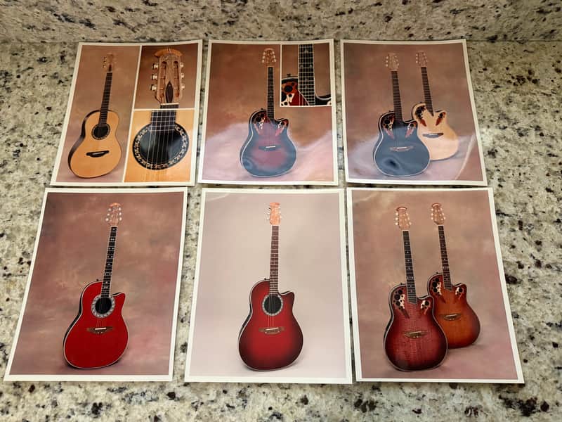 10 Ovation  8 x 10 color glossy promotional photos steel string classical nylon Adamas image 1