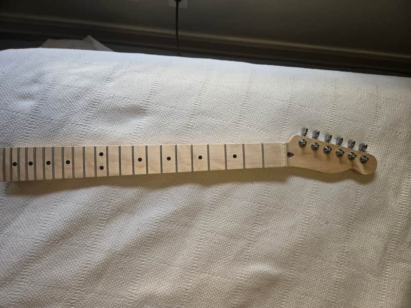 2026 Warmoth Telecaster Neck, Stainless Frets LEVELED with Gotoh Tuners INCLUDED, Tusq XL nut cut by Luthier,  Vintage Modern, 59 roundback, 1 11/16" 43mm nut, 10-16" radius. image 1