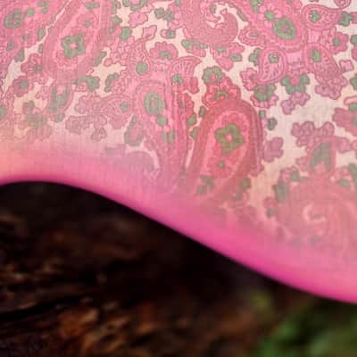 Pink Paisley Tele Body, Aged, Nitro , Alder image 5