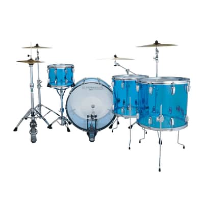 Ludwig Vistalite 4pc Zep Drum Set Blue image 3