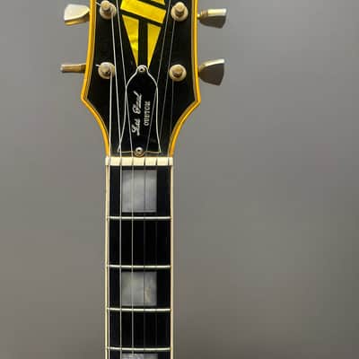 1972 Gibson Les Paul Custom Black Solid Body Electric Guitar image 3
