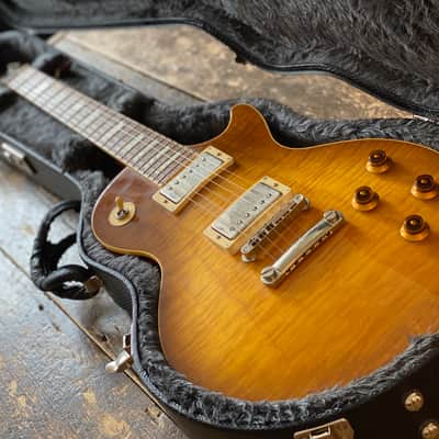 Scarce Epiphone Japan Les Paul Standard 2000 Figured Honeyburst Plaintop w/ Gibson Hardcase image 5