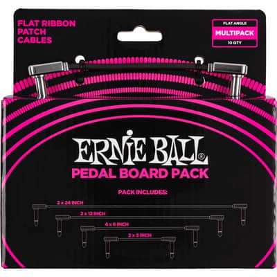 Ernie Ball 6224 Cables instrument patch multipack - coudé fin & plat image 2
