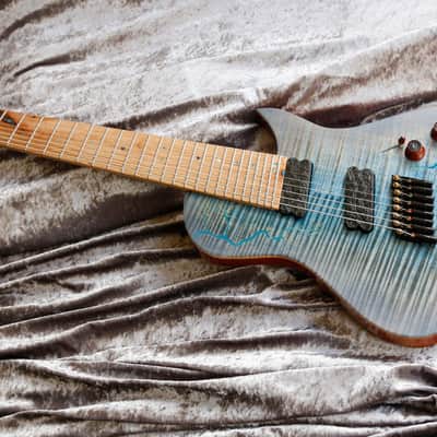 GB Liuteria Custom Boutique kapooya 8 string fanned Lichtenberg effect edition image 14