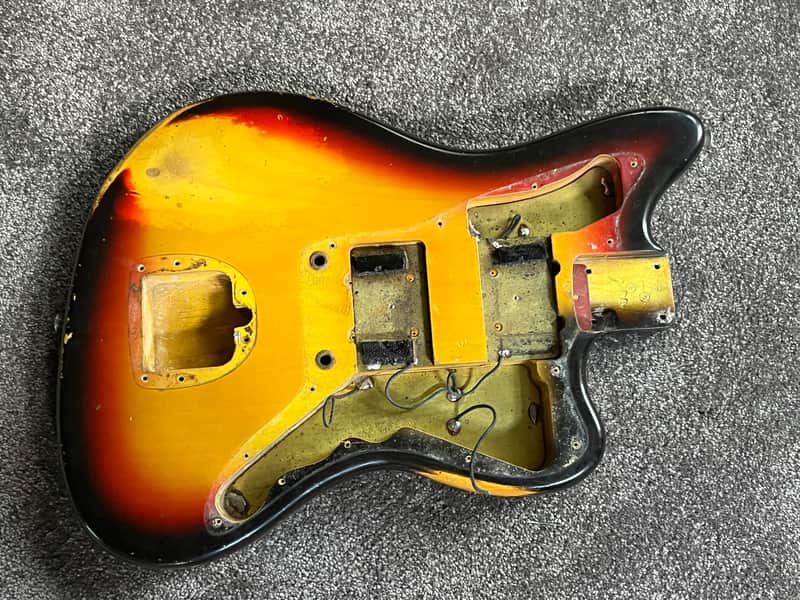 1966 Fender Jazzmaster guitar body sunburst image 1