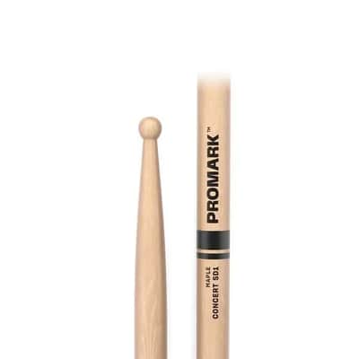 Pair of Promark Concert SD1 Lacquered Maple Round Wood Tip Drumsticks - SD1W image 3