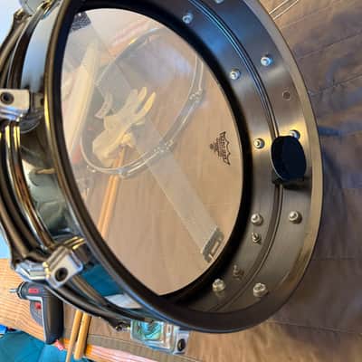 HOLY GRAAL Ludwig No. 416 Black Beauty 5x14" 10-Lug Brass Snare Drum with Pointed Blue/Olive Badge 1977 - 1979 - serial 1758452 image 17
