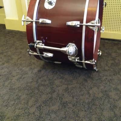Ludwig 20x12 bass drum Blue olive green badge 1960 ? Maroon image 2