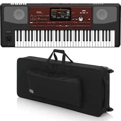 Korg Pa700 61-key Arranger Workstation, Gator GK-61 Semi-Rigid Keyboard Case Bundle