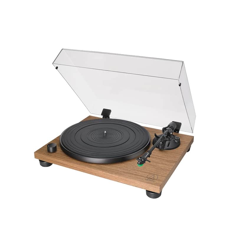 Audio-Technica AT-LPW40WN Fully Manual Belt-Drive Turntable, 2 Speeds, Dynamic Anti-Skate Control, Carbon-Fiber Tonearm Walnut image 1
