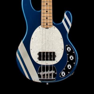 Ernie Ball Music Man StingRay 3 EQ H - Blue Pearl #36188 with Gig Bag image 1
