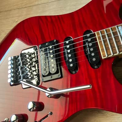 Jackson DK2 FS (Firestorm) Dinky, HSS, Made in Japan, See Through Red image 8
