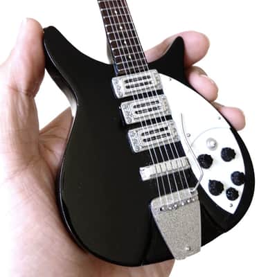 MGC The Beatles 10" Miniature Guitar John Lennon Black 2010s Wood image 2