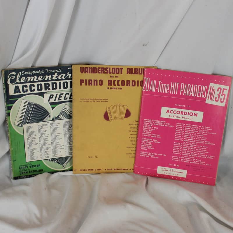 Lot of 3 Used Accordion - Easy Hit Pieces For Players (Mills, Hansen, Amsco) image 1