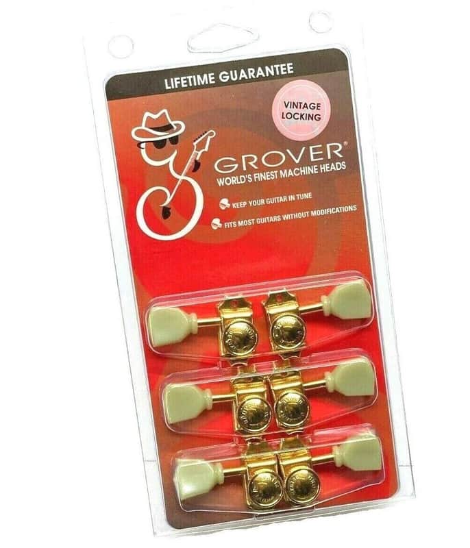 Grover Gold Vintage Retrofit Locking Guitar Tuners Gibson® Les