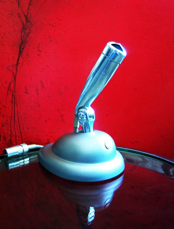 Vintage RARE 1950's Electro Voice 926 crystal / 623 dynamic variant microphone Hi Z w cable and Shure S36 stand image 1