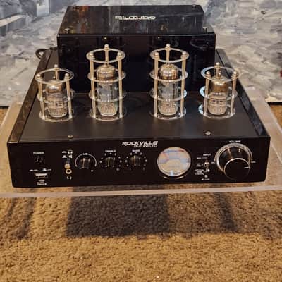 Rockville Rockville BluTube 70W Tube Amplifier Stereo Receiver 2018 - Piano black image 5