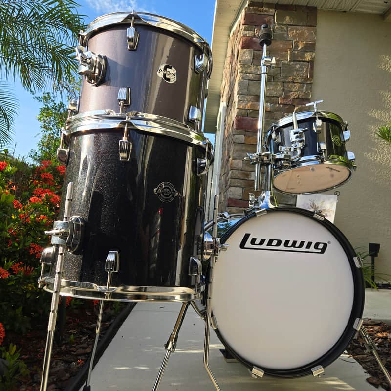 Ludwig Breakbeats by Questlove 10/12/13/16 4pc Shell Pack - Black Sparkle image 1