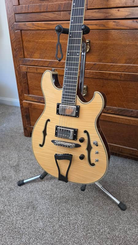 Eastwood Classic 6 TA PH Languedoc Anastasio Style Hollowbody Natural