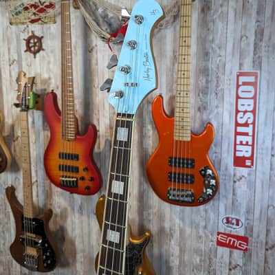 Harley Benton MV-4JB Gotoh 2022 Daphne Blue image 3
