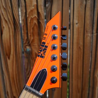 ESP CUSTOM SHOP M-II CTM/M Neon Orange 6-String Electric Guitar w/ Hard Case (2025) image 5