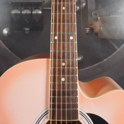 Crescent YMG PK - Pink Burst Cutaway Acoustic Guitar image 3