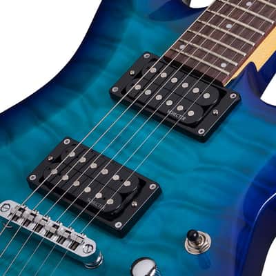 Schecter C-6 Plus Series Electric Guitar - Ocean Blue Burst image 5