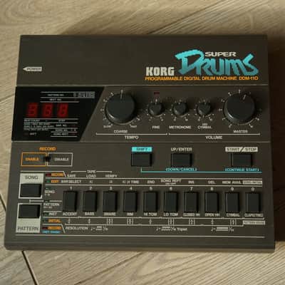 Korg DDM-110 Super Drums Drum Machine 1985 - Black