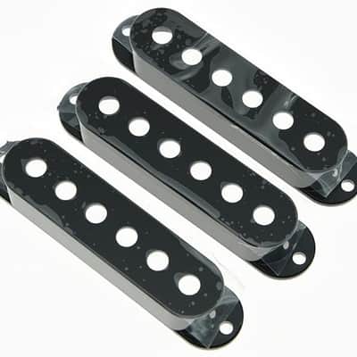 52mm Pole Spacing Black ST Strat Style Guitar Pickup Covers 3 Single Coil Pickup Covers for Stratocaster/Strat image 1