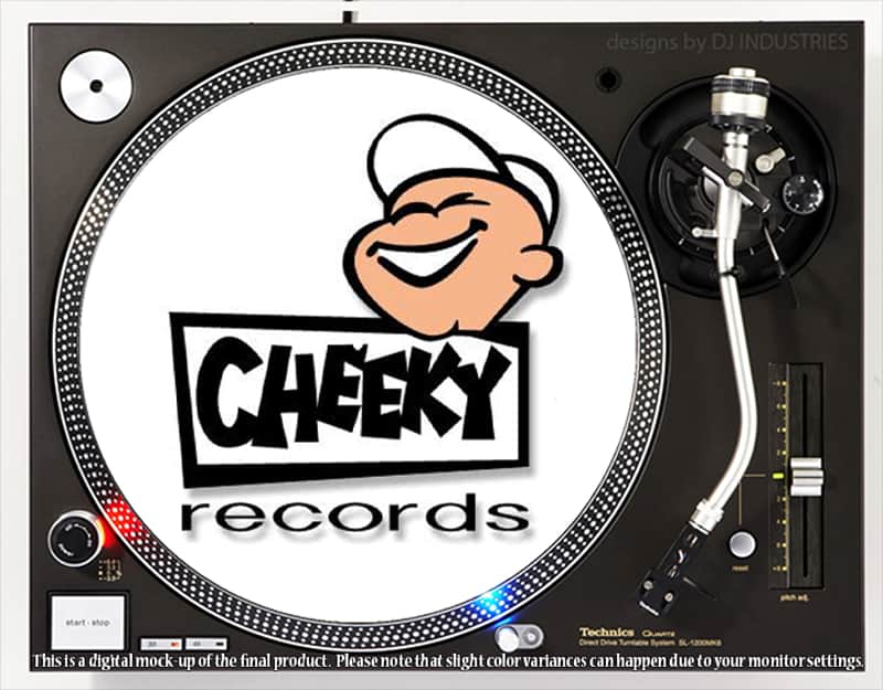 DJ Industries - Cheeky Records - DJ slipmat for vinyl LP record player turntable image 1