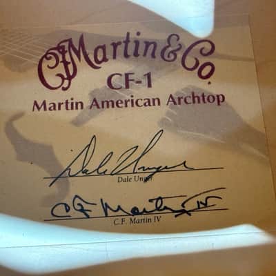 Martin CF-1 American Archtop 2006 - stunning Big Blonde Jazz Guitar signed by CF Martin IV for the Pro-Player ! image 12