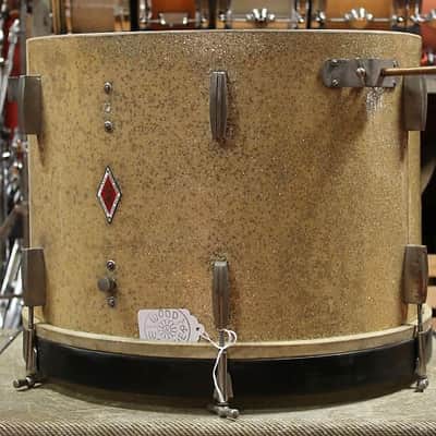 1940s Sonorus Superior Class 14x19 Bass Drum in Gold Sparkle image 10
