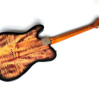(made in Ukraine) Para Custom Chest'n'Pear Tele '2023 Flame Fade w/GigBag image 10