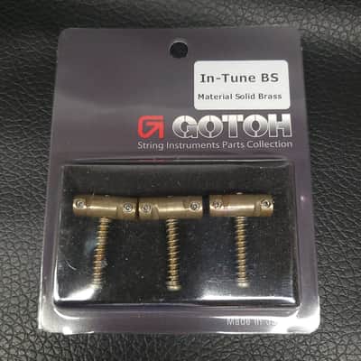 GOTOH In-Tune Compensating Saddles Fender Telecaster Tele *AGED² BRASS image 3
