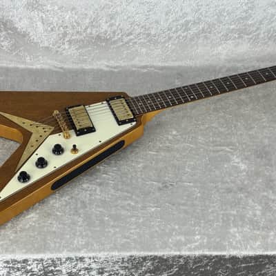 Epiphone Korina Flying V electric guitar with Gibson case image 18