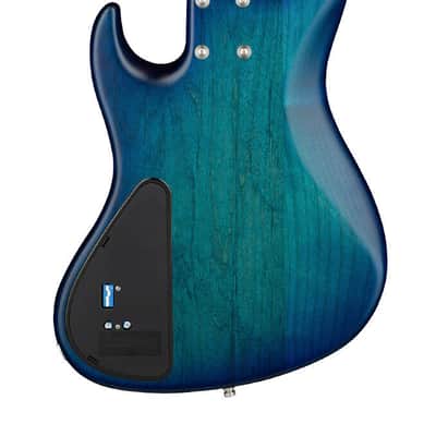 Sadowsky MetroLine 22-Fret Will Lee Bass, Red Alder Body, 5 String, Bora Blueburst Transparent Satin image 2
