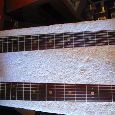 Cort Double Neck Guitar, Late 1970's, Japan, Neck Thru Body, 6 & 12 Necks. Case image 13