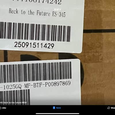 Epiphone Back to the Future ES345 2025 - Red image 3