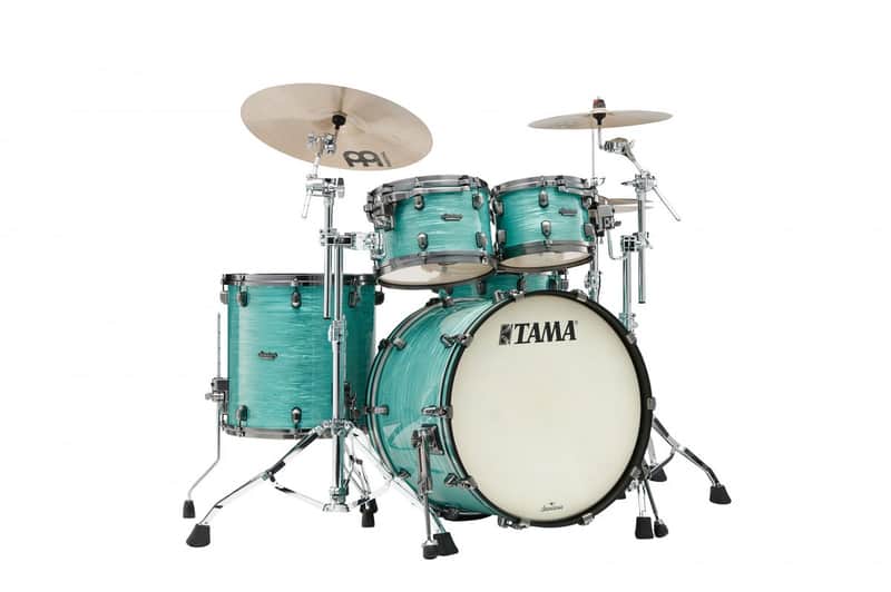 Tama 1B-MR42TZUSSG Starclassic Maple Shell Kit 4 teilig - Surf Green Silk/Smoked Black Nickel Hardware – B-Stock image 1