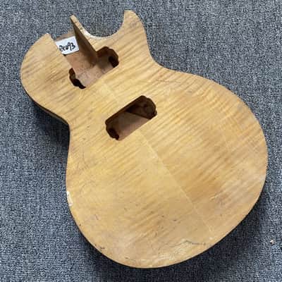 Mahogany Single Cut Guitar Body with Veneer Tiger Maple Top image 1