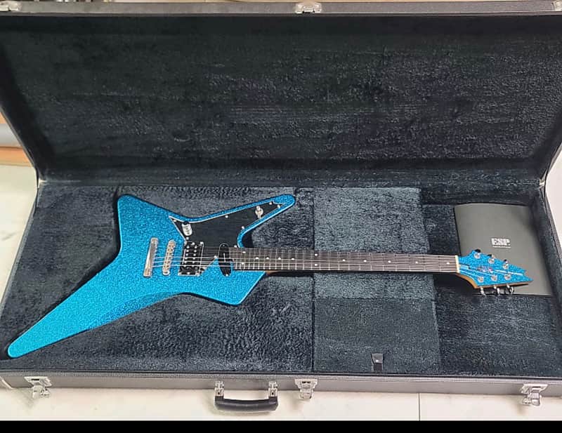 ESP Custom Shop Crying Star Left Handed 2013 Blue Sparkle image 1