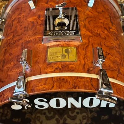 VINTAGE 1980's Sonor 17x20 Signature Horst Link Heavy Beech Shell Bass Drum in African Bubinga image 5