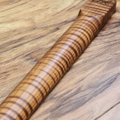 Left Handed Stratocaster Compatible Roasted Flame Maple Guitar Neck Satin image 6