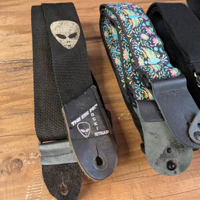 Mixed Guitar Strap Lot Of 4 Different Brands 2" &  3" All In Great Shape image 2