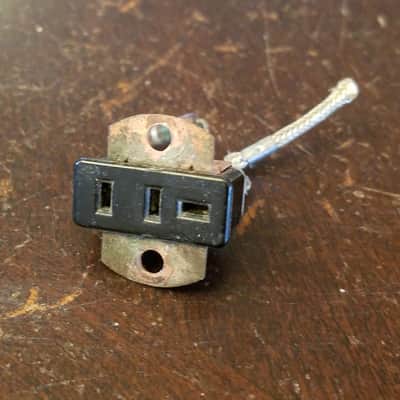 Webster Chicago MM35 Microphone Connector Socket Jack Obsolete Wire Cable outlet 3-Pin Cinch Jones 1940s image 1