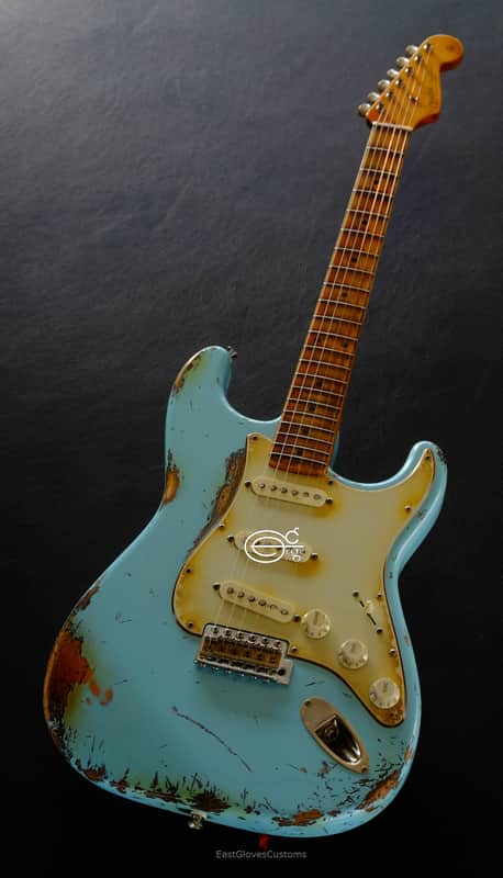 Fender Stratocaster  ST57- US SBL Sonic Blue Made in Japan Medium Aged Relic  RARE image 1