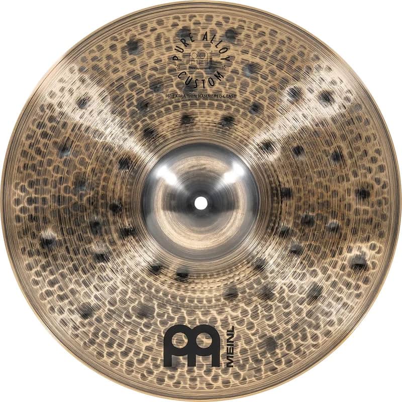 Meinl Pure Alloy Custom Extra Thin Hammered Crash Cymbal 16" image 1