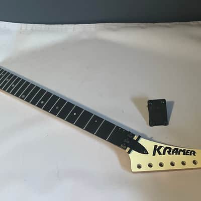2021 Indonesian Kramer Nightswan Reverse Guitar Neck 24 Fret Floyd Ready Ebony Board Aztec Marble image 1