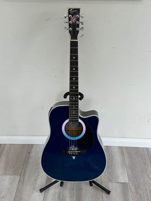 Esteban American Legacy Electric/Acoustic Guitar Fireworks Limited Edition image 1