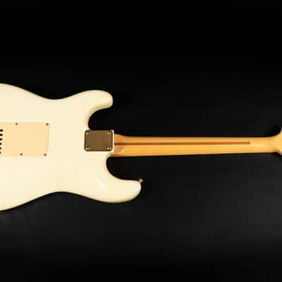 1980 Fender The STRAT with Maple Fretboard - Olympic White | USA Fullerton Vintage Stratocaster Dan Smith Era 22-Karat Gold Hardware Matching Headstock | OHSC image 10